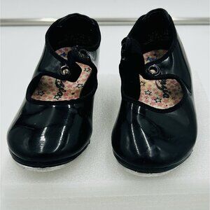 Capezio Girls Tap Shoes Black Size 9M Tele Tone Tap Patent N625C